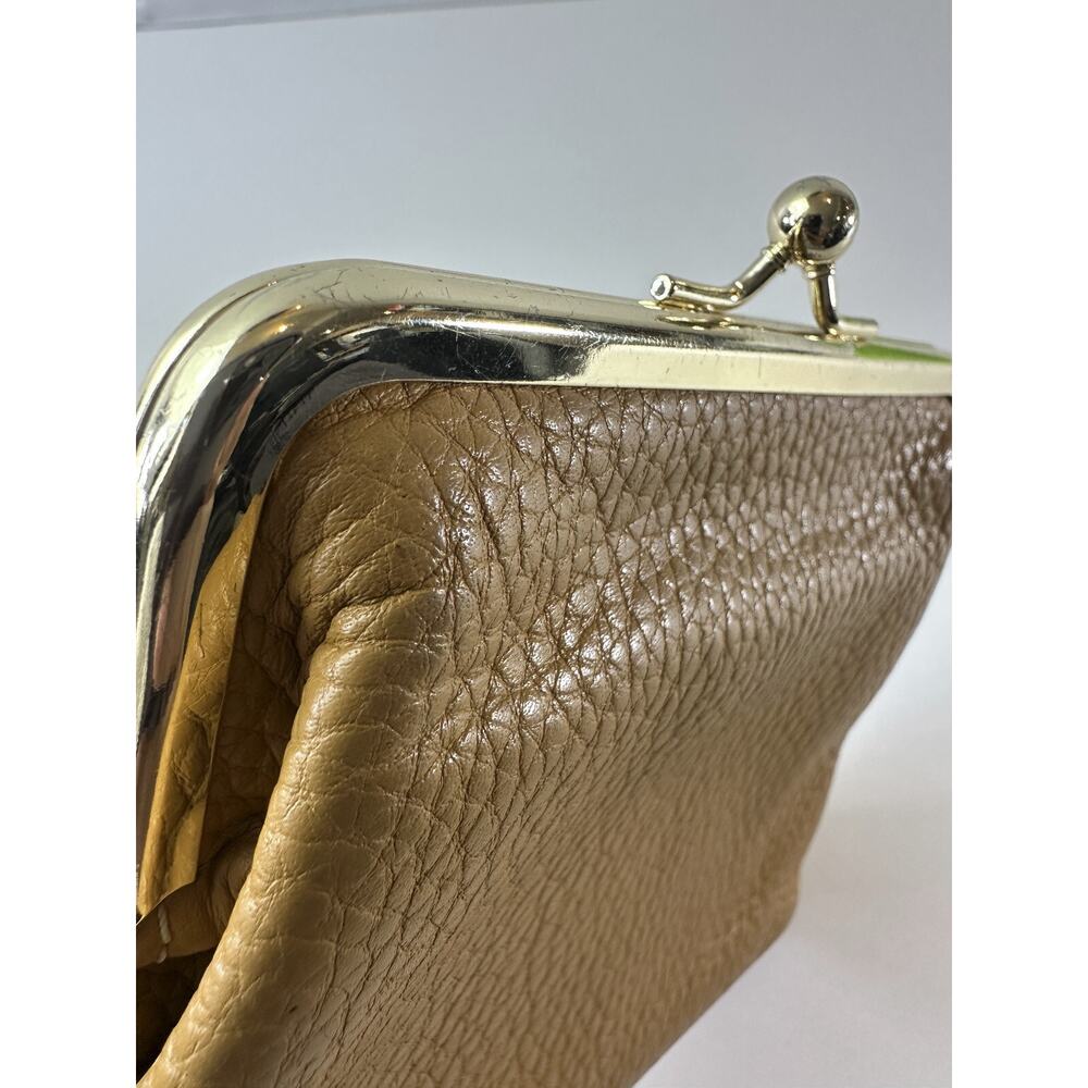Dooney & Bourke Pebble Grain Leather Coin Purse Clutch Credit Card Slots Toffee - Picture 4 of 16